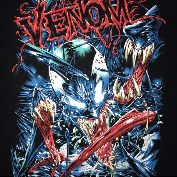 Venom tee shirt short sleeve black and blue vintage - Picture 2 of 6